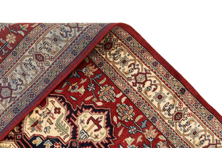 Detail image of 4' 2 x 6' 6 Hand Knotted Jaipur Agra Wool Rug