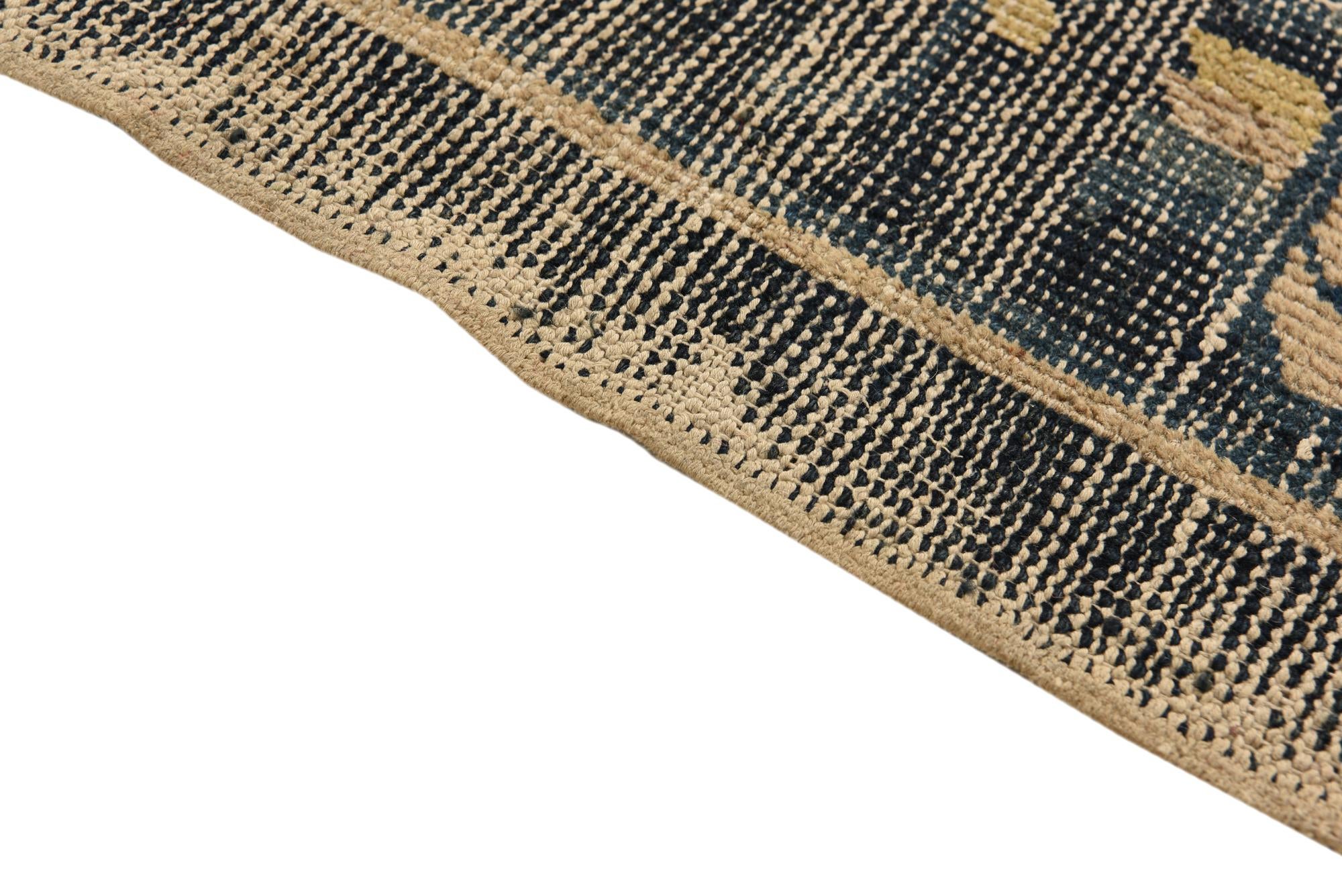 4' 4 x 7' Hand Knotted Jaipur Agra Wool Rug