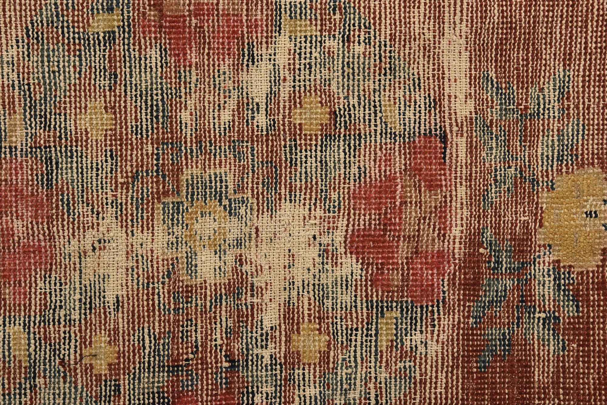 4' 4 x 7' Hand Knotted Jaipur Agra Wool Rug