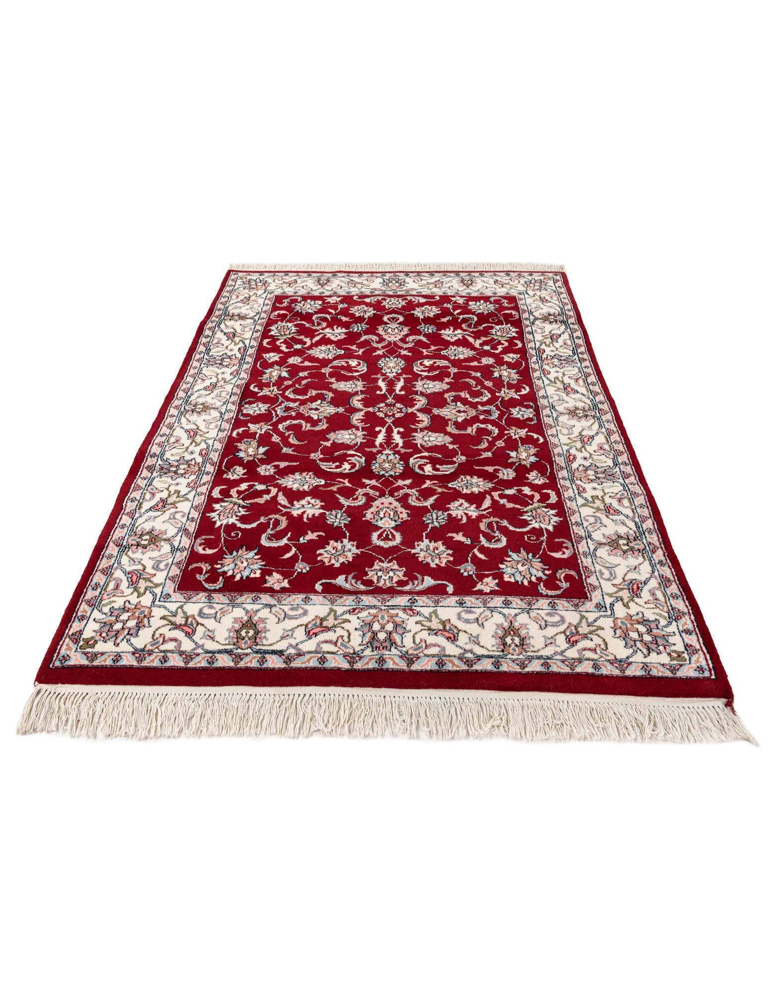 4' x 6' Hand Knotted Jaipur Agra Wool Rug