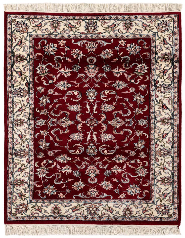 Detail image of 4' x 6' Hand Knotted Jaipur Agra Wool Rug