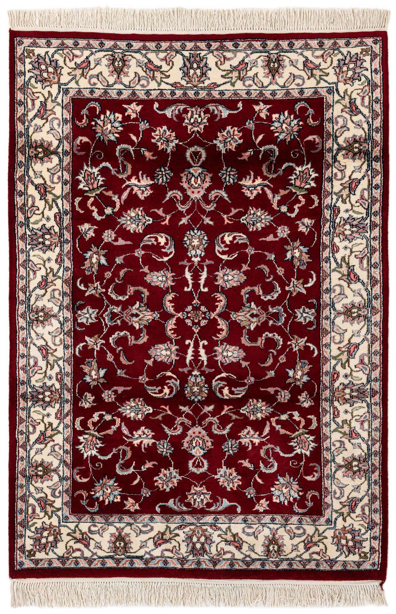 4' x 6' Hand Knotted Jaipur Agra Wool Rug