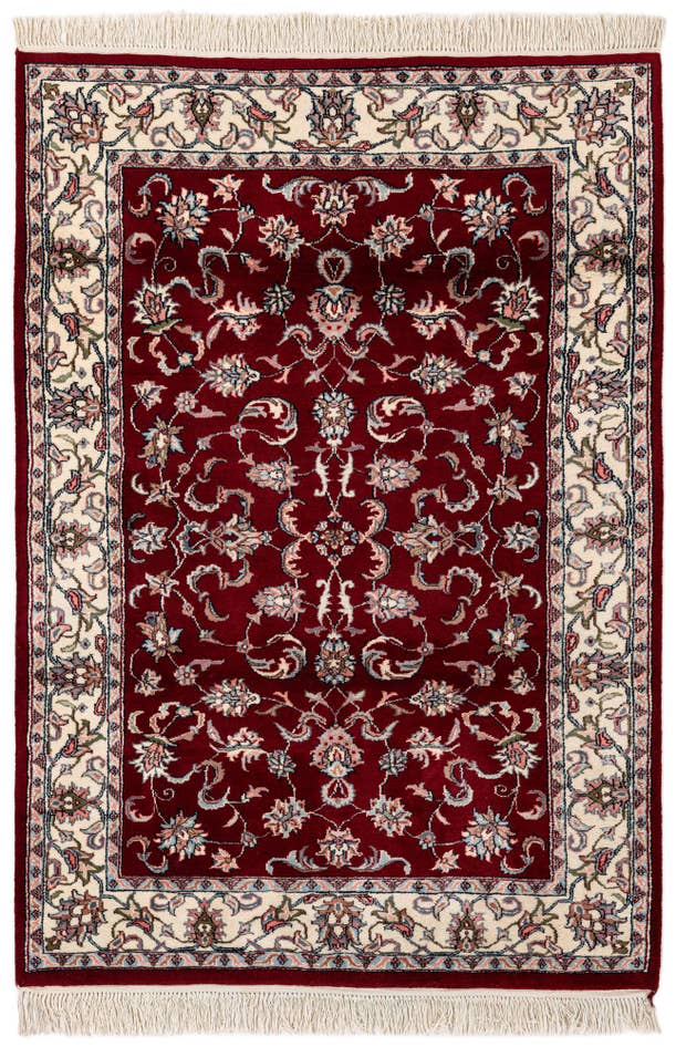 Detail image of 4' x 6' Hand Knotted Jaipur Agra Wool Rug