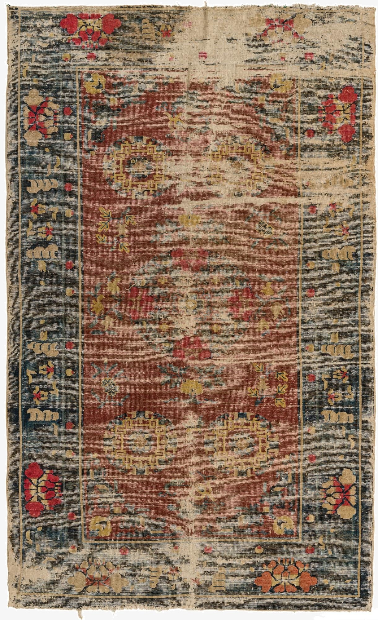 4' 4 x 7'  Hand Knotted Jaipur Agra Wool Rug