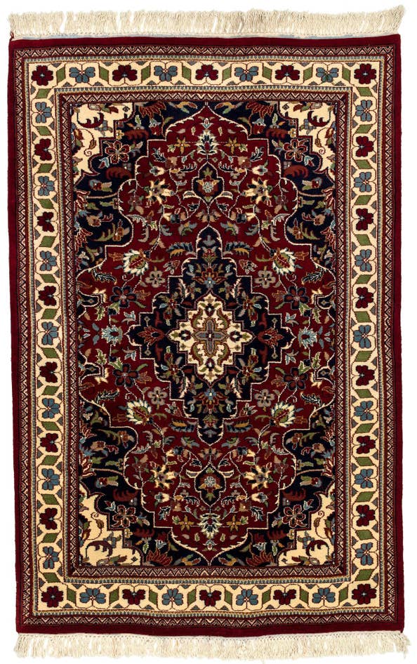 Detail image of 4' x 6' 2 Hand Knotted Jaipur Wool Rug