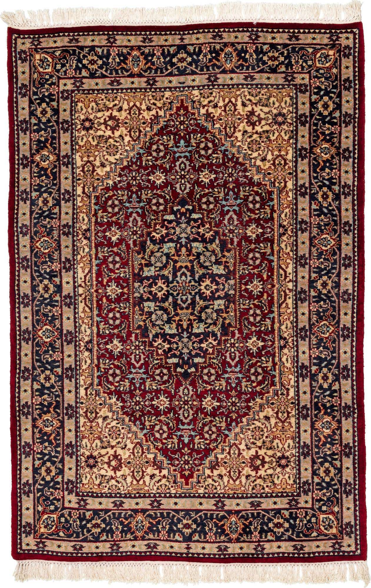 4' x 6' 2 Hand Knotted Jaipur Wool Rug