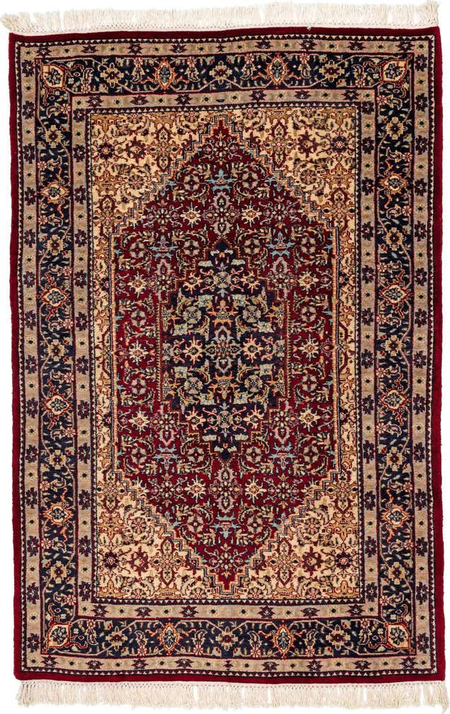 4' x 6' 2 Hand Knotted Jaipur Wool Rug