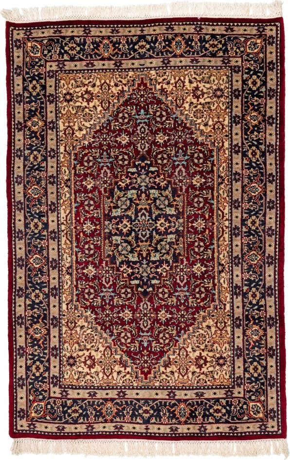 Detail image of 4' x 6' 2 Hand Knotted Jaipur Wool Rug