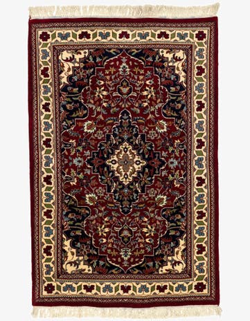 4' x 6' 2 Hand Knotted Jaipur Wool Rug