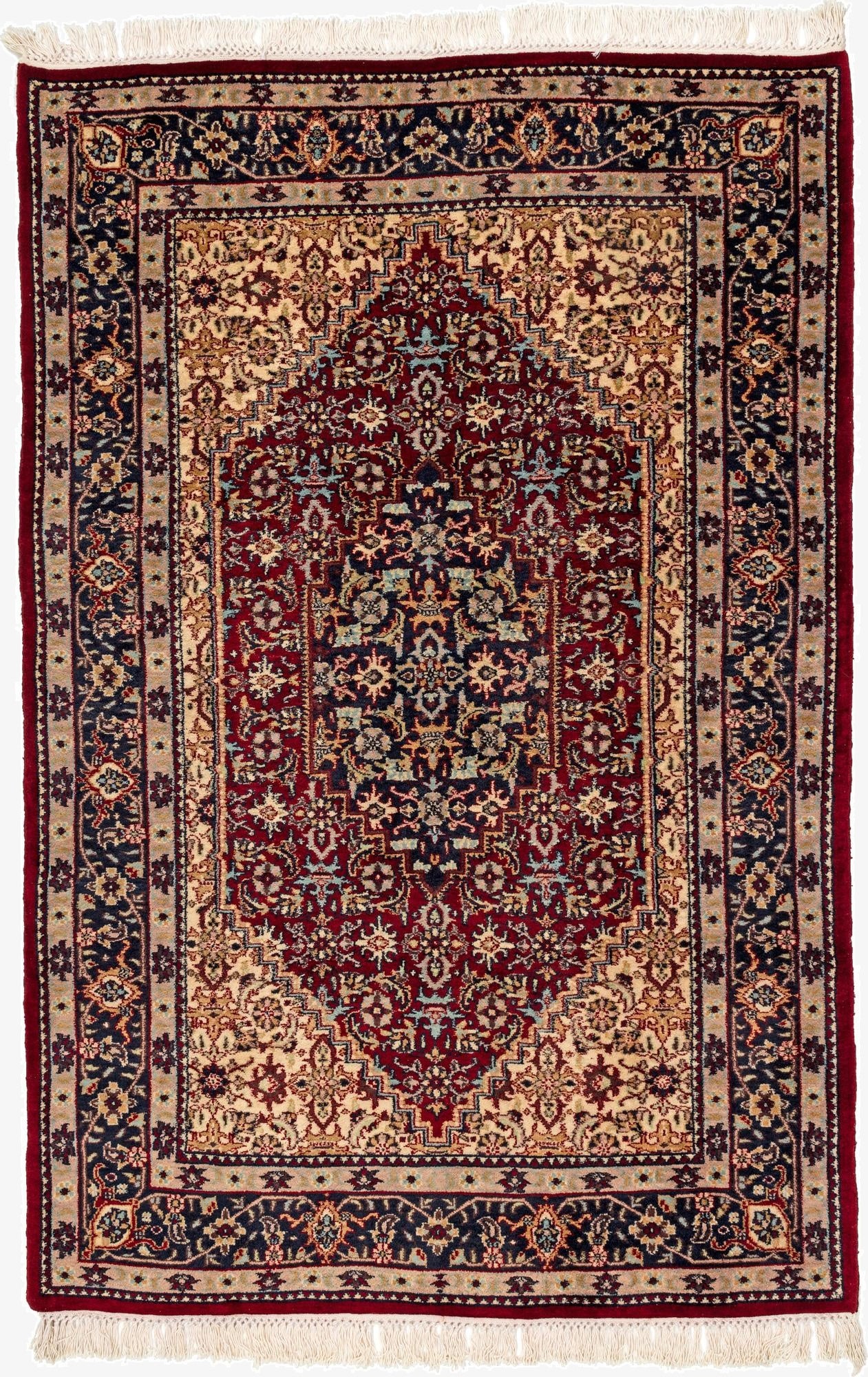4' x 6' 2  Hand Knotted Jaipur Wool Rug
