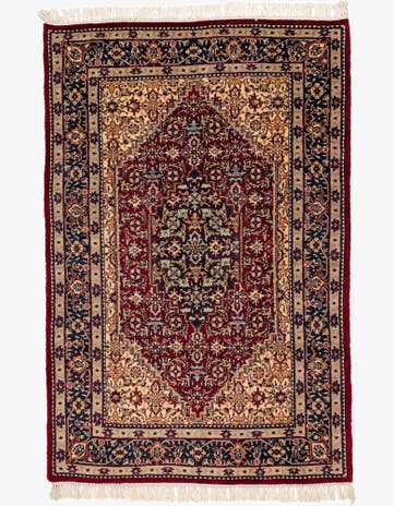 4' x 6' 2 Hand Knotted Jaipur Wool Rug