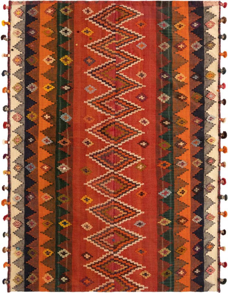 Detail image of 4' 9 x 7' Jajim Rug