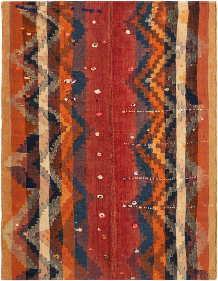 Detail image of 4' 5 x 6' Jajim Rug