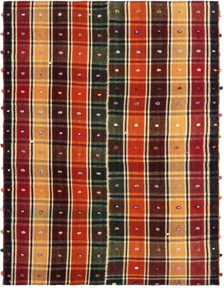 Detail image of 4' 8 x 7' 4 Jajim Rug