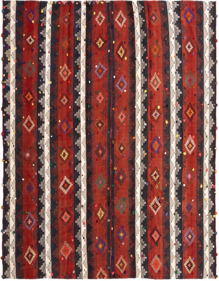 Detail image of 6' 4 x 7' Jajim Rug