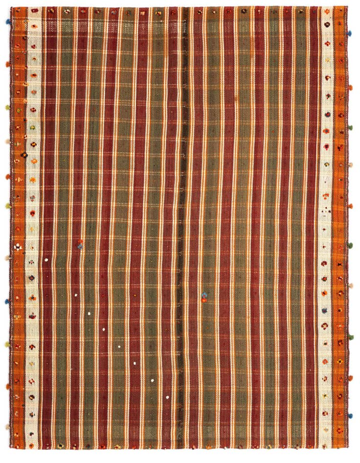 Detail image of 4' 9 x 6' 3 Jajim Wool Rug