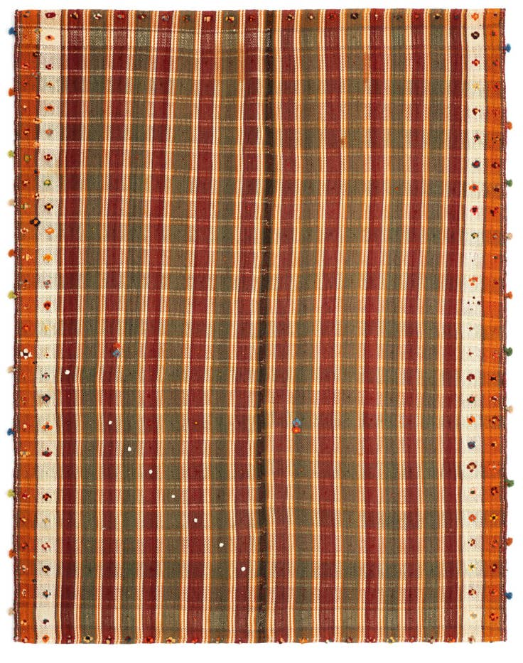 Detail image of 4' 9 x 6' 3 Jajim Wool Rug