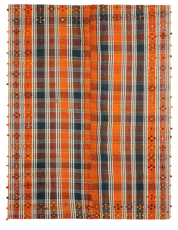 Detail image of 4' 9 x 7' Jajim Wool Rug