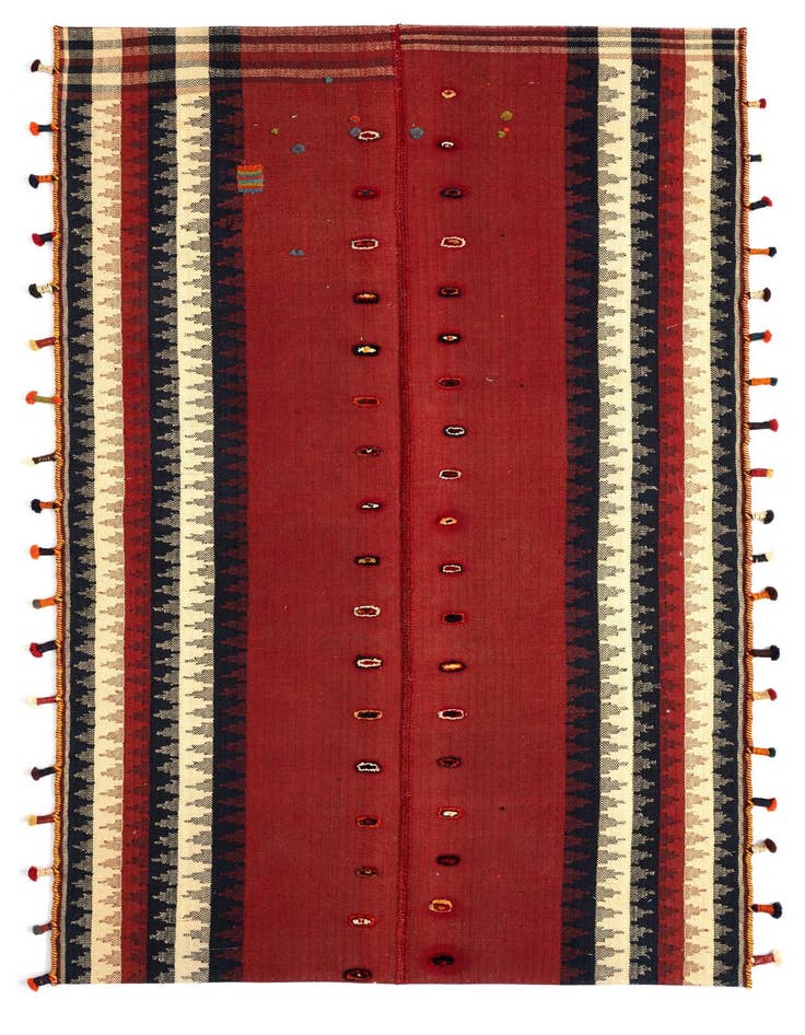 Detail image of 4' 4 x 7' 9 Jajim Wool Rug