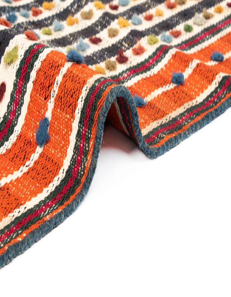 Detail image of 4' 9 x 7' 3 Jajim Wool Rug