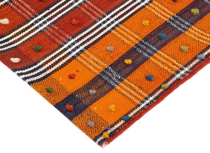 Detail image of 4' 9 x 7' 3 Jajim Wool Rug