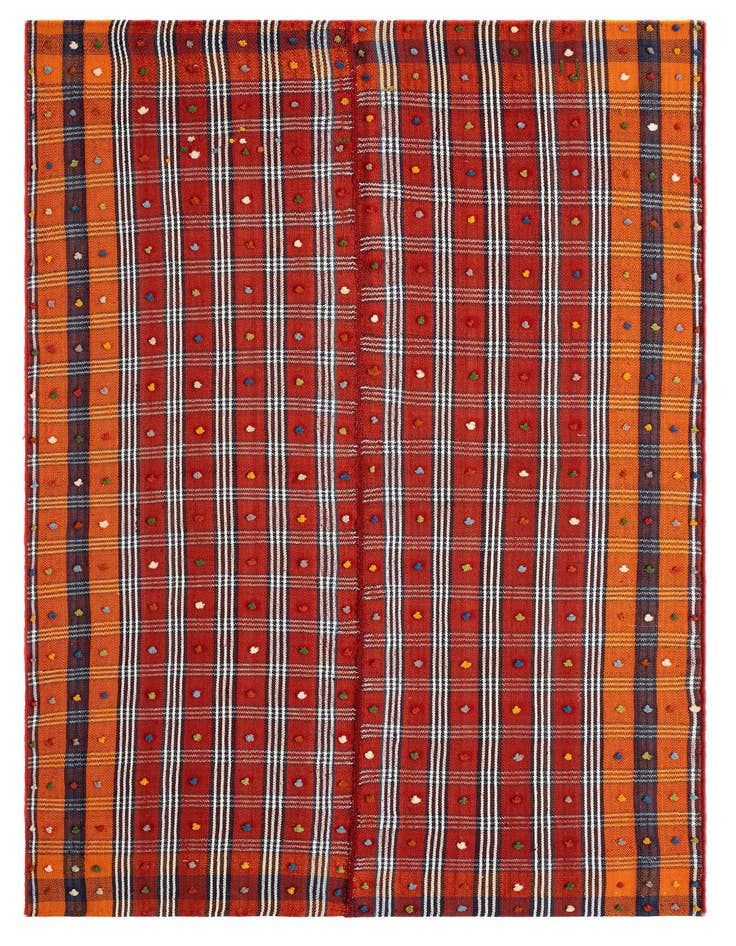 Detail image of 4' 9 x 7' 3 Jajim Wool Rug