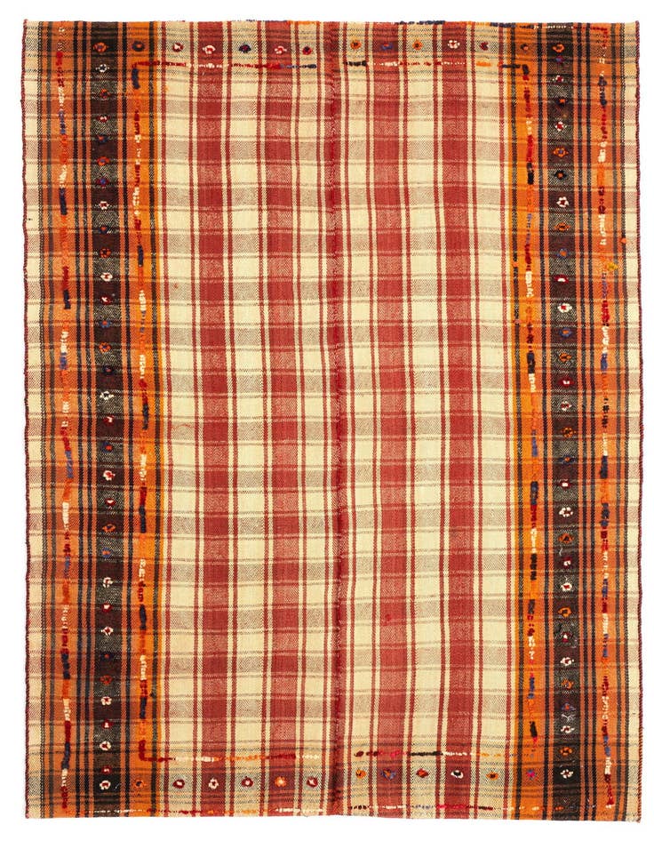 Detail image of 4' 11 x 7' Jajim Wool Rug