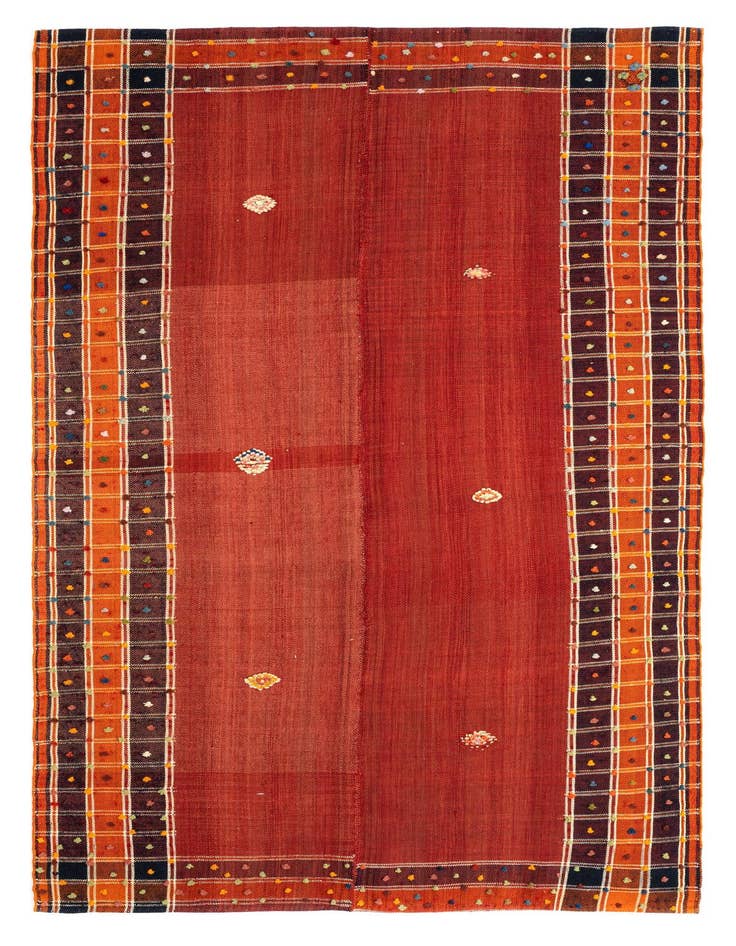 Detail image of 4' 10 x 8' 8 Jajim Wool Rug
