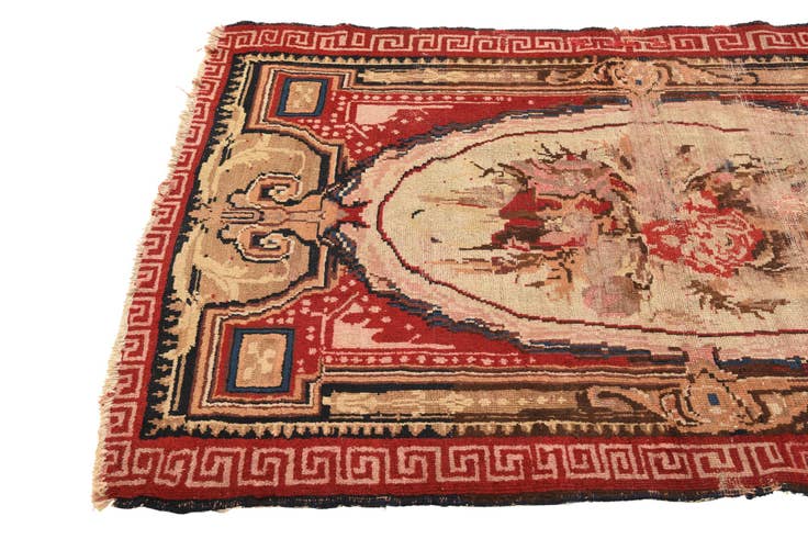 Detail image of 3' 9 x 5' 9 Hand Knotted Karabakh Persian Wool Rug