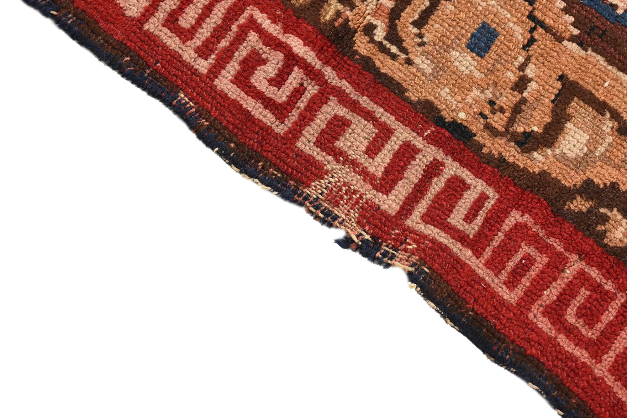 3' 9 x 5' 9 Hand Knotted Karabakh Persian Wool Rug