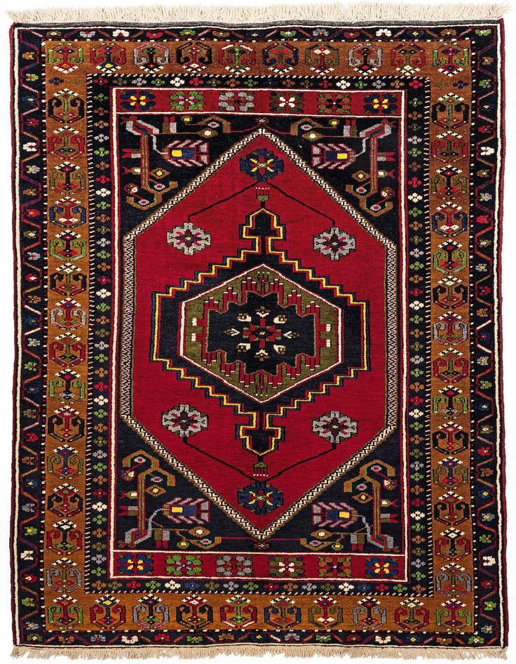 Detail image of 3' 10 x 7' Hand Knotted Kars Wool Rug
