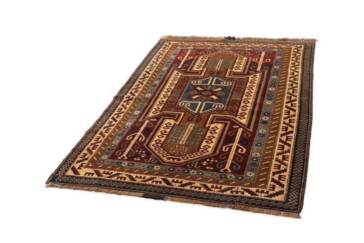 Detail image of 4' 9 x 7' 2 Hand Knotted Kars Wool Rug