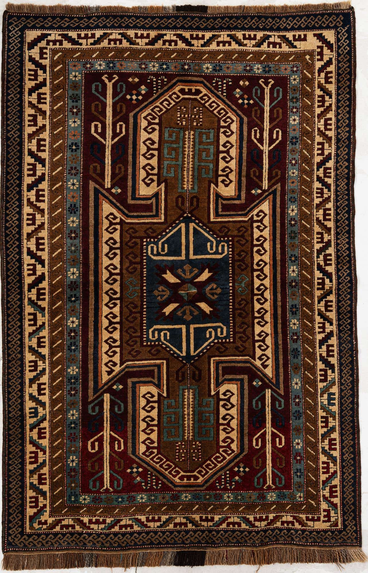 4' 9 x 7' 2 Hand Knotted Kars Wool Rug