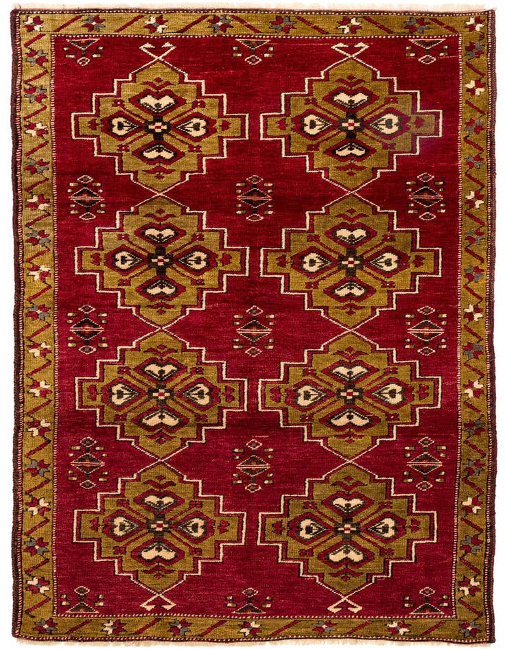 Detail image of 3' 4 x 6' 4 Hand Knotted Kars Wool Rug