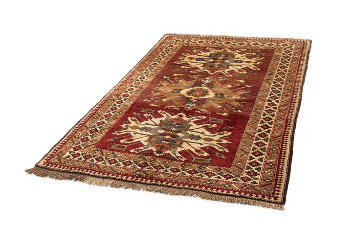 4' 3 x 7' 6 Hand Knotted Kars Wool Rug