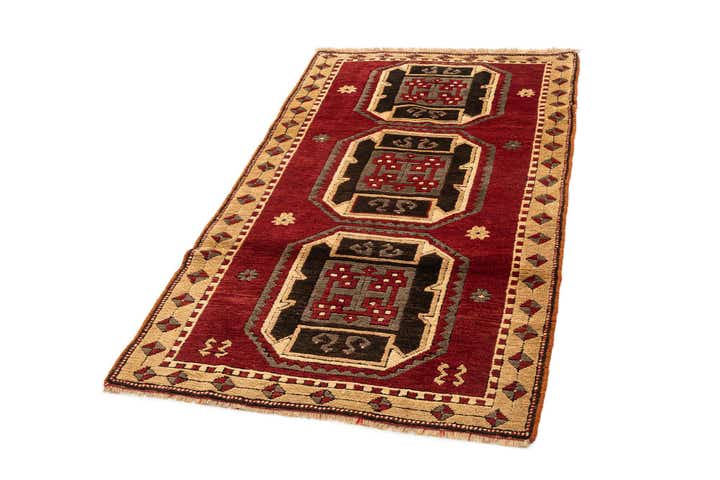 3' 3 x 6' 1 Hand Knotted Kars Wool Rug