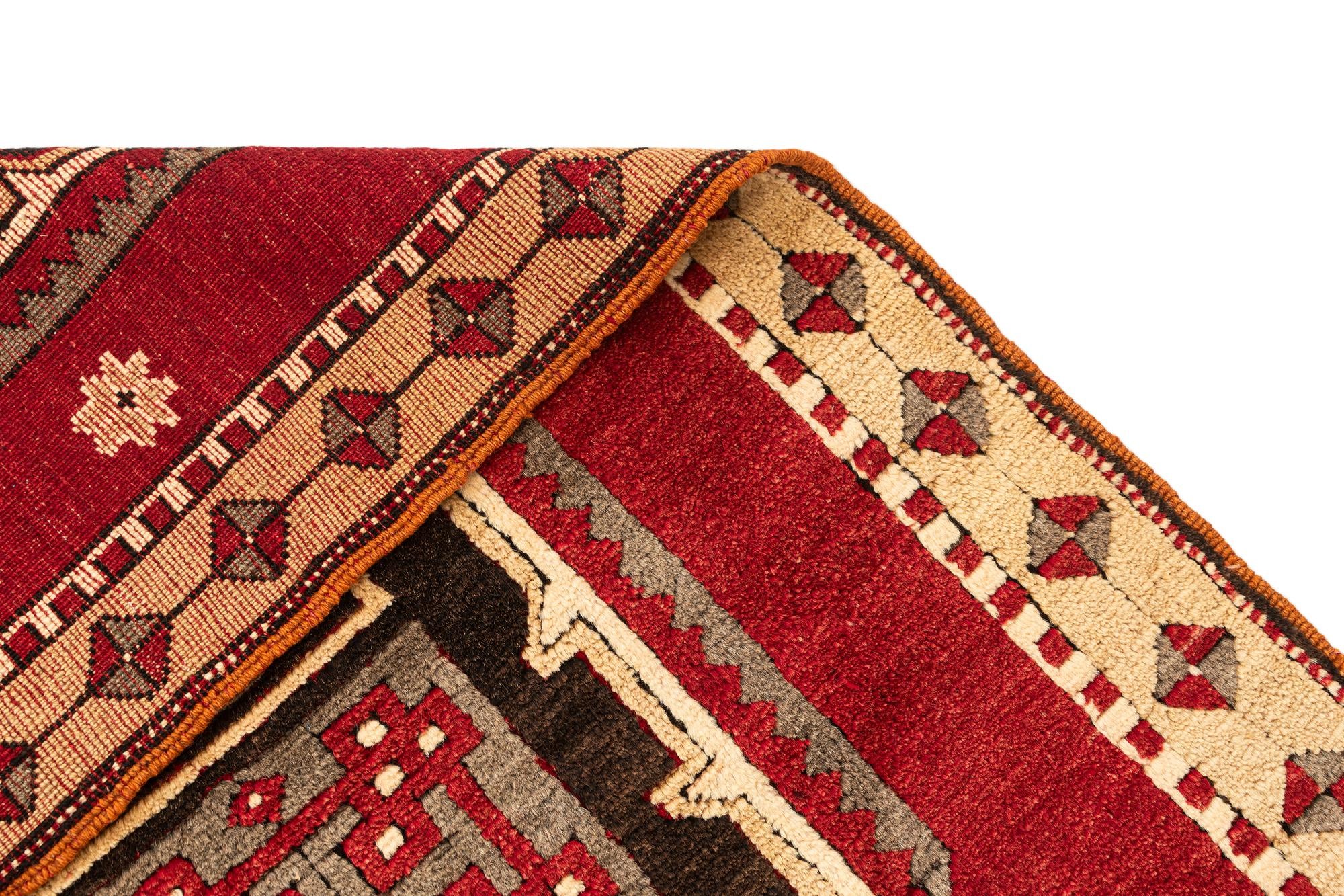 3' 3 x 6' 1 Hand Knotted Kars Wool Rug