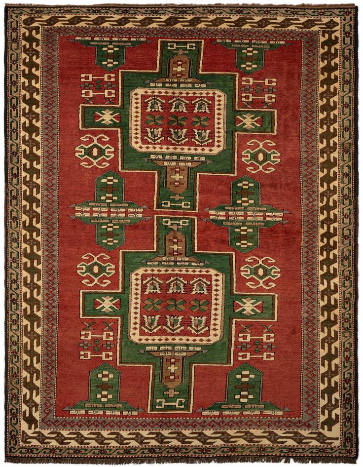Detail image of 5' 3 x 8' 10 Hand Knotted Kars Wool Rug