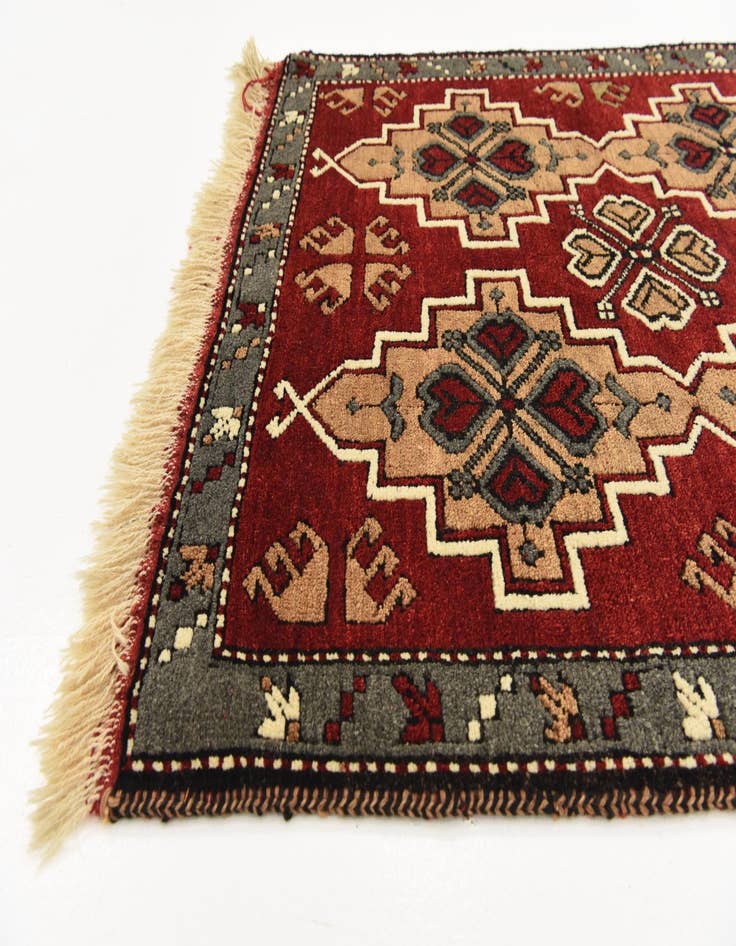 Detail image of 3' 3 x 6' 9 Hand Knotted Kars Wool Rug