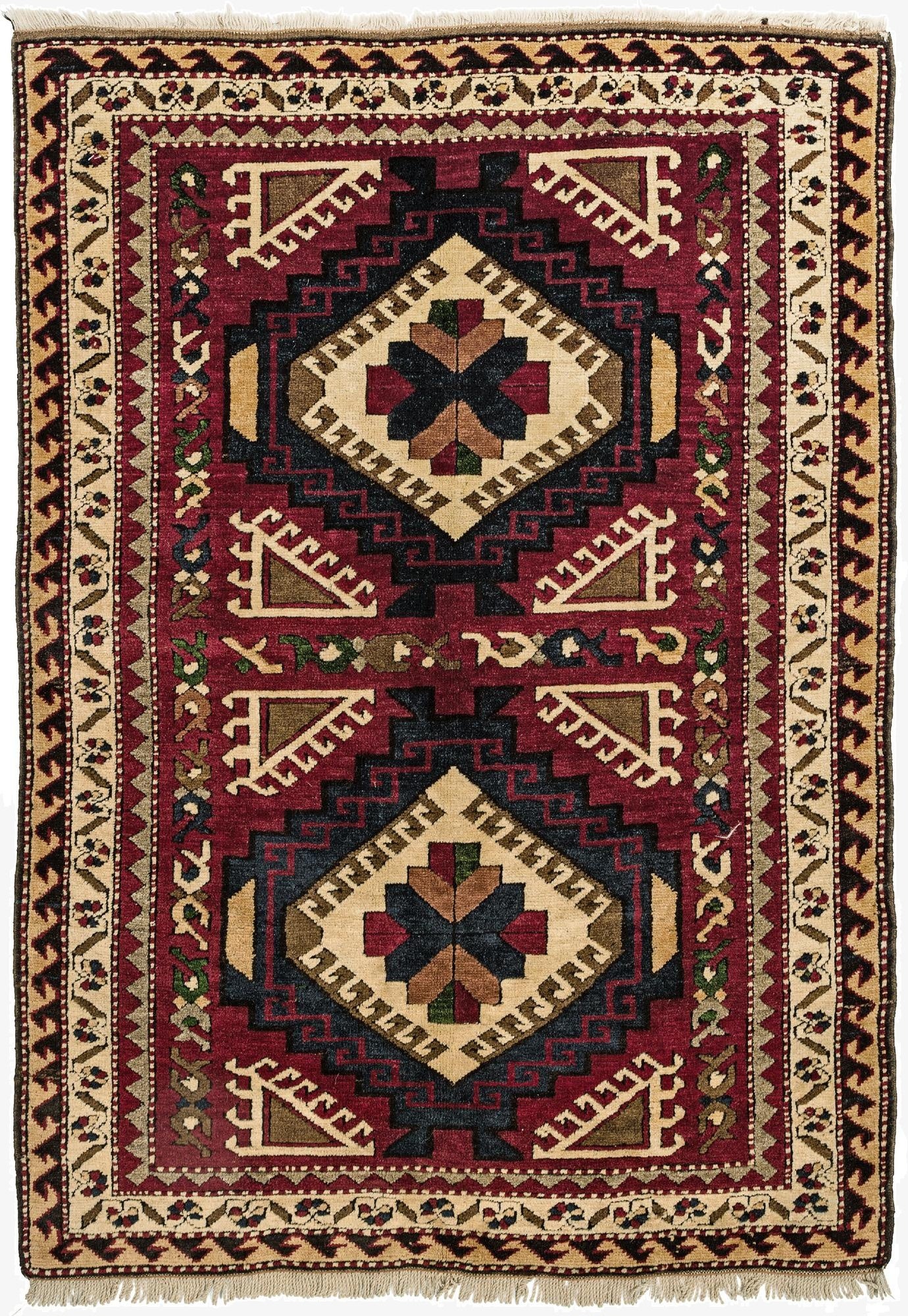 3' 10 x 5' 4  Hand Knotted Kars Wool Rug