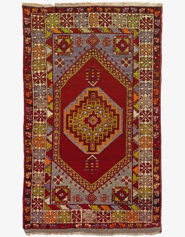 3' 7 x 6' Hand Knotted Kars Wool Rug
