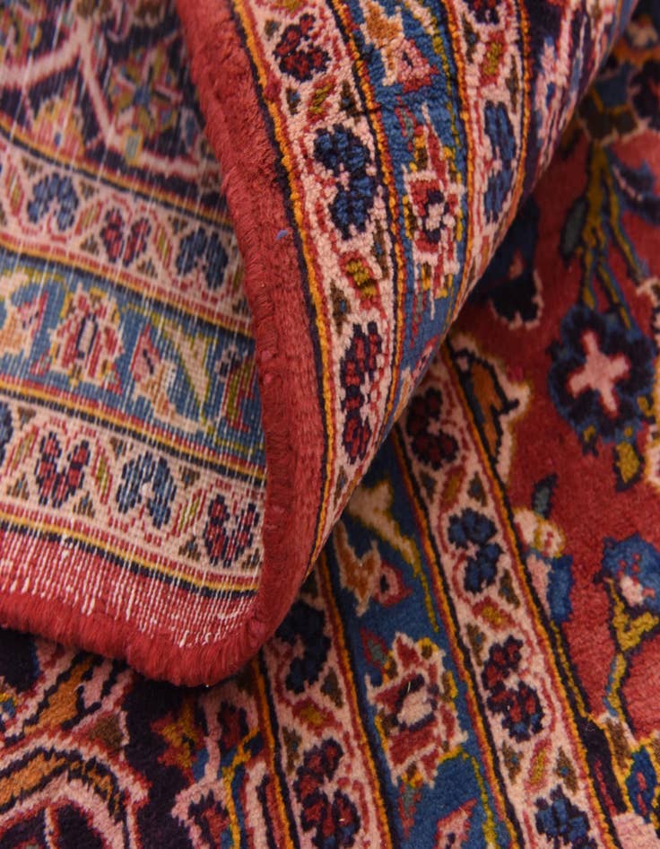 Detail image of 9' 9 x 13' 3  Hand Knotted Kashan Persian Wool Rug