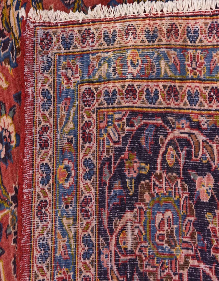 Detail image of 9' 9 x 13' 3  Hand Knotted Kashan Persian Wool Rug