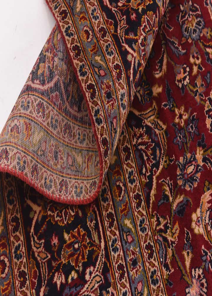 9' 7 x 13' 3 Hand Knotted Kashan Persian Wool Rug