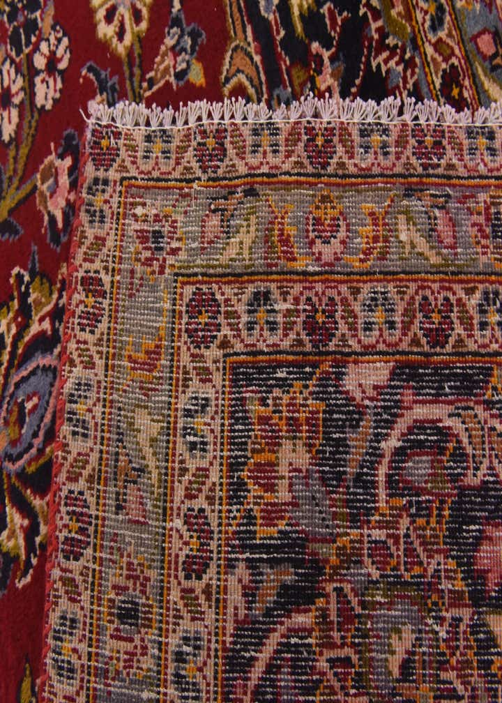 9' 7 x 13' 3 Hand Knotted Kashan Persian Wool Rug