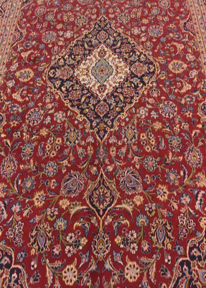 9' 7 x 13' 3 Hand Knotted Kashan Persian Wool Rug