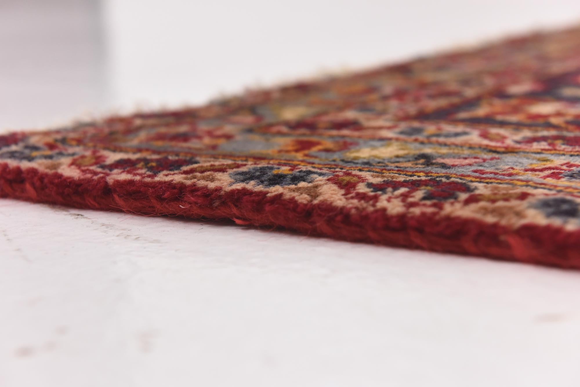 9' 7 x 13' 3 Hand Knotted Kashan Persian Wool Rug