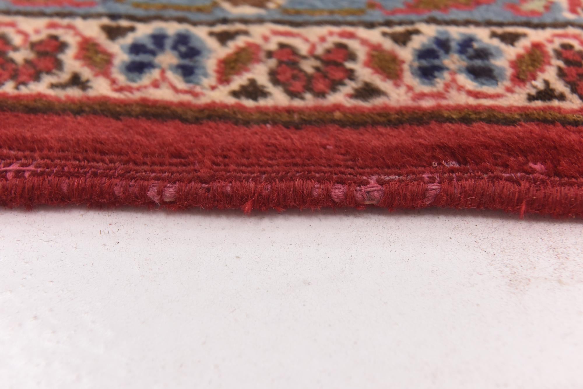 9' 8 x 13' Hand Knotted Kashan Persian Wool Rug