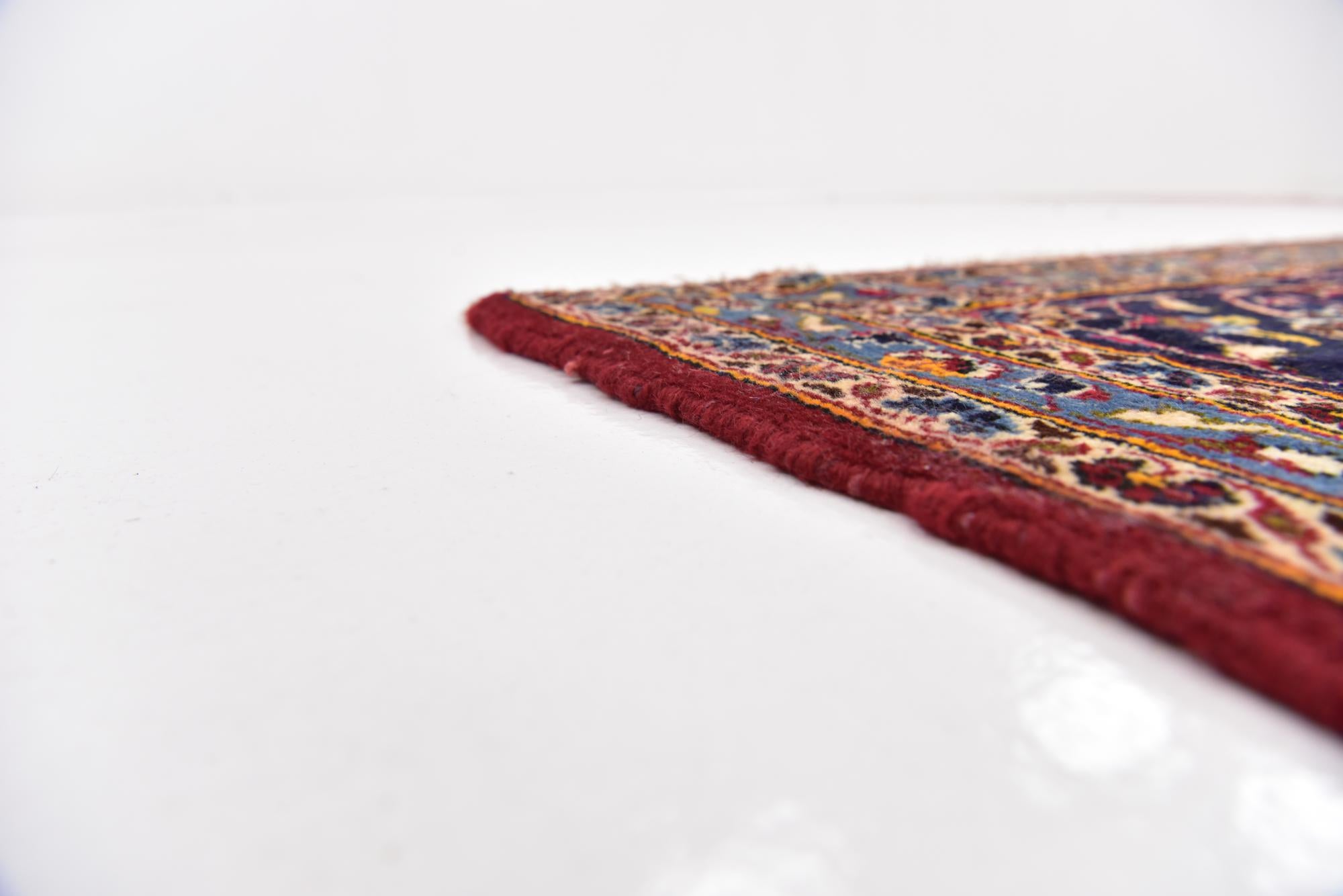 9' 9 x 12' 10 Hand Knotted Kashan Persian Wool Rug