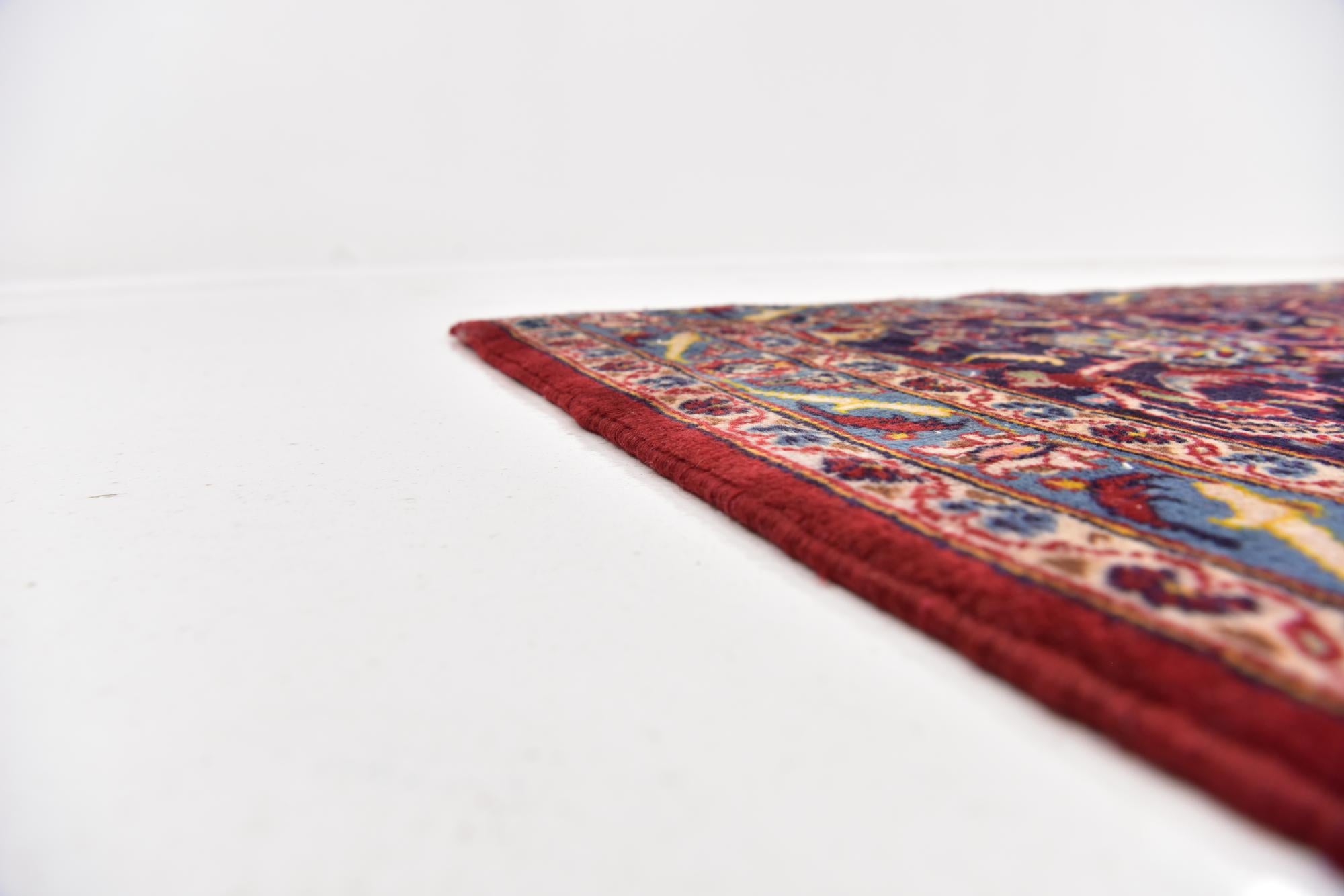 9' 7 x 13' 3 Hand Knotted Kashan Persian Wool Rug